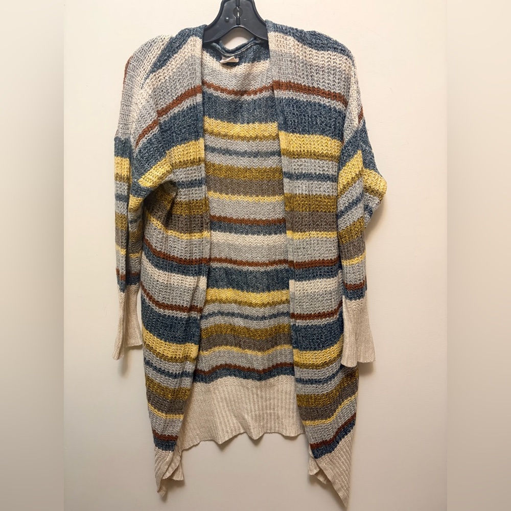 BY TOGETHER Oversized Striped Multicolor Cardigan